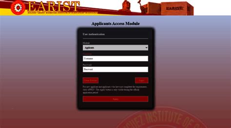 https //earist web.pinnacle.com.ph/aims/applicants